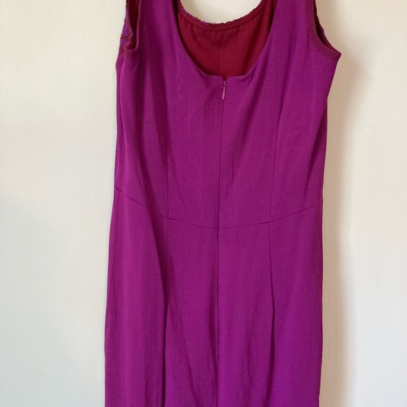 Diane Von Furstenberg Strapless Purple Sheath Dress Dress Red Lace - Picture 7 of 14